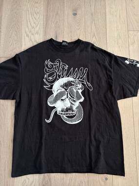 Stussy In4Mation Snake Skull T-Shirt Black XL